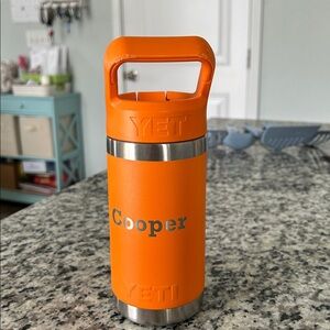 Yeti Orange Personalized Stainless Bottle - Cooper